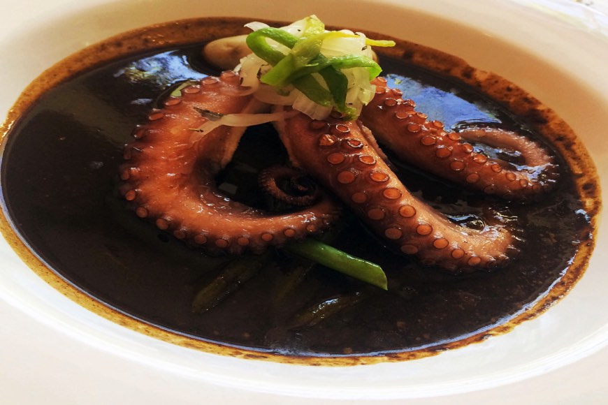 Grilled Octopus with mole